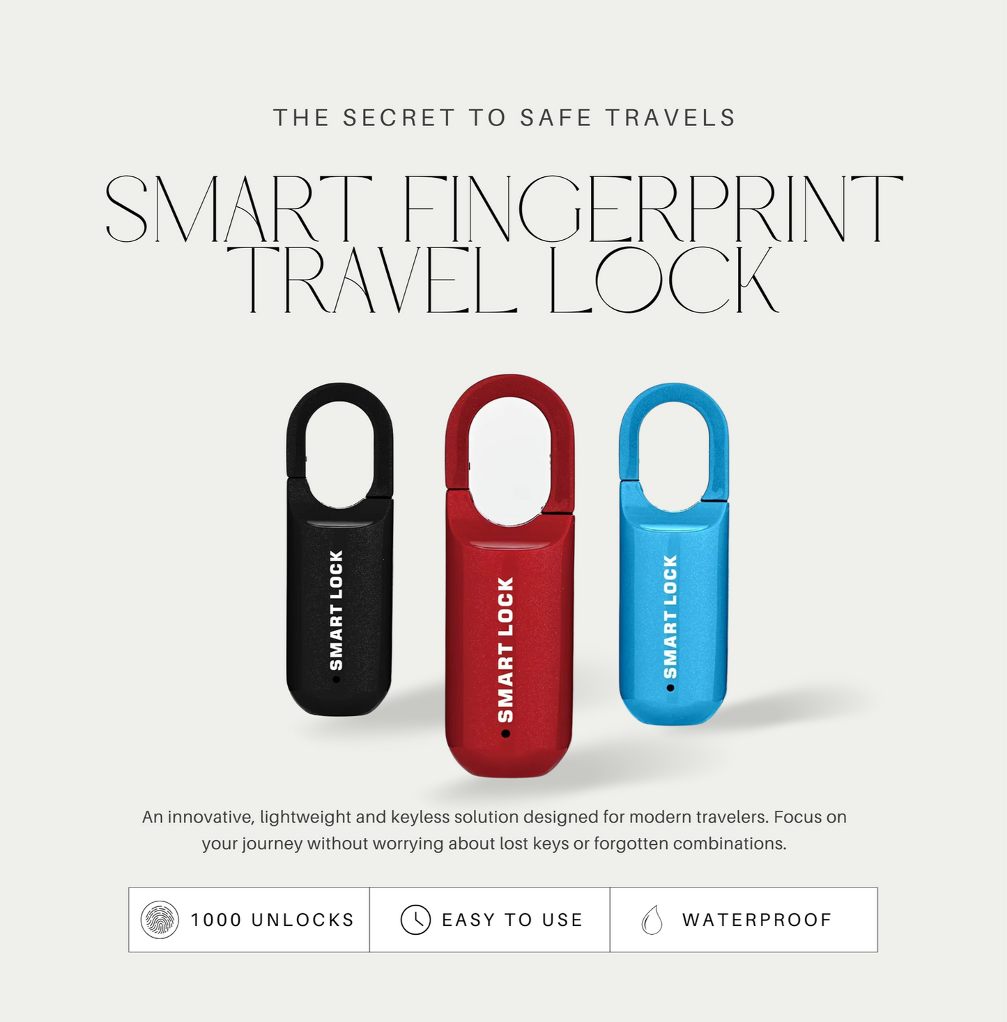 Smart Fingerprint Travel Lock